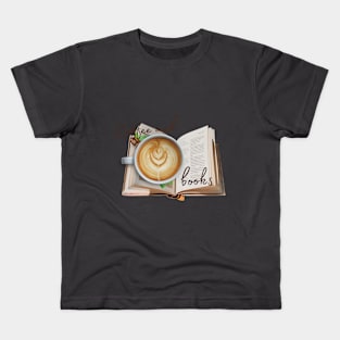 Coffee and booklover Kids T-Shirt